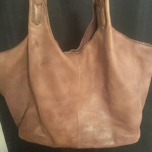Free People Brown Leather Tote